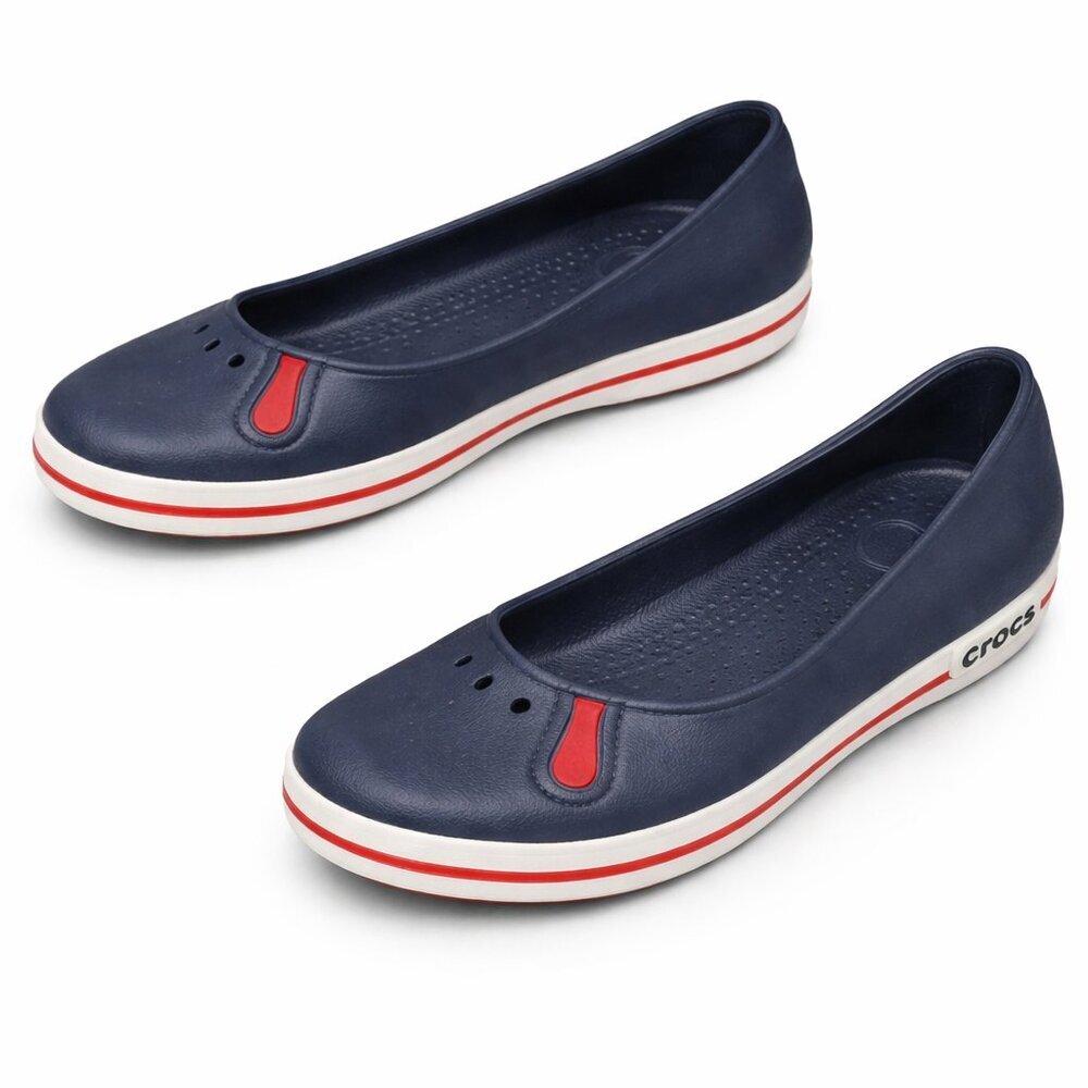 CROCS Red White Blue Slip-On Comfort Flat Shoes Size W 10